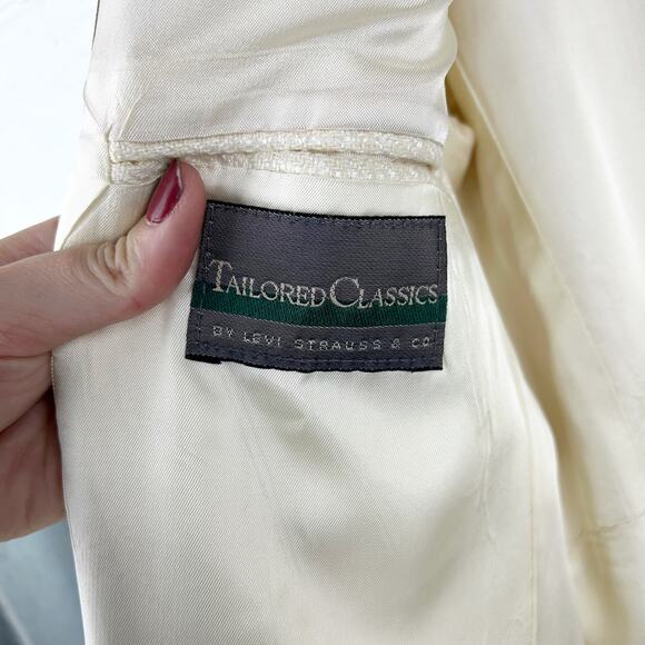 Levi Strauss Tailored Classics Vintage Cream Blazer – Classic Fit,‎ L - Picture 2 of 12